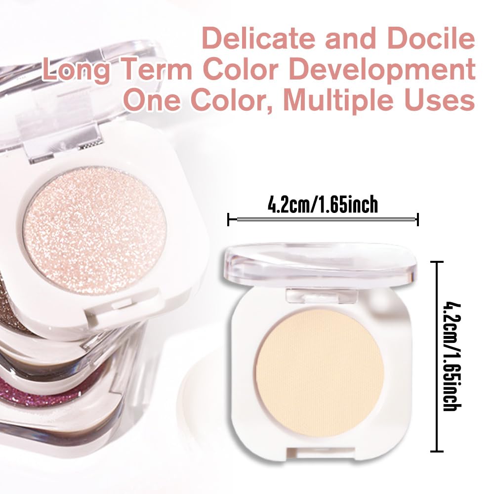 HHLTOH Nude Beige Matte Eyeshadow waterproof formula withstands sweat for all-day wear