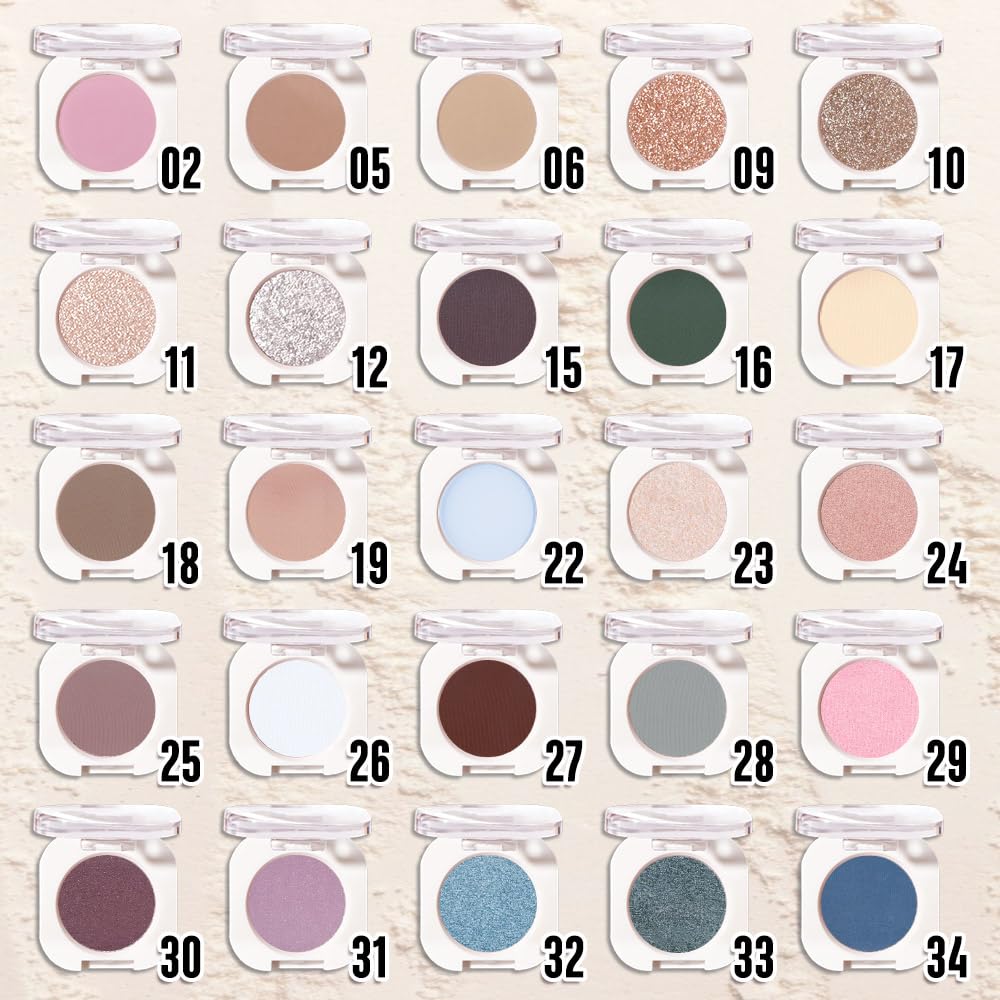 HHLTOH Pear White glitter eyeshadow pearl-sheen enhances eyes with soft luminosity.