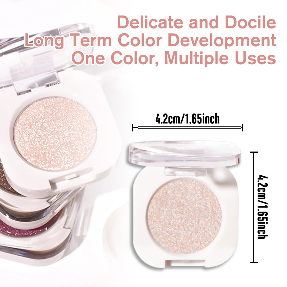 HHLTOH Pear White Shimmer swatch on skin demonstrates color payoff