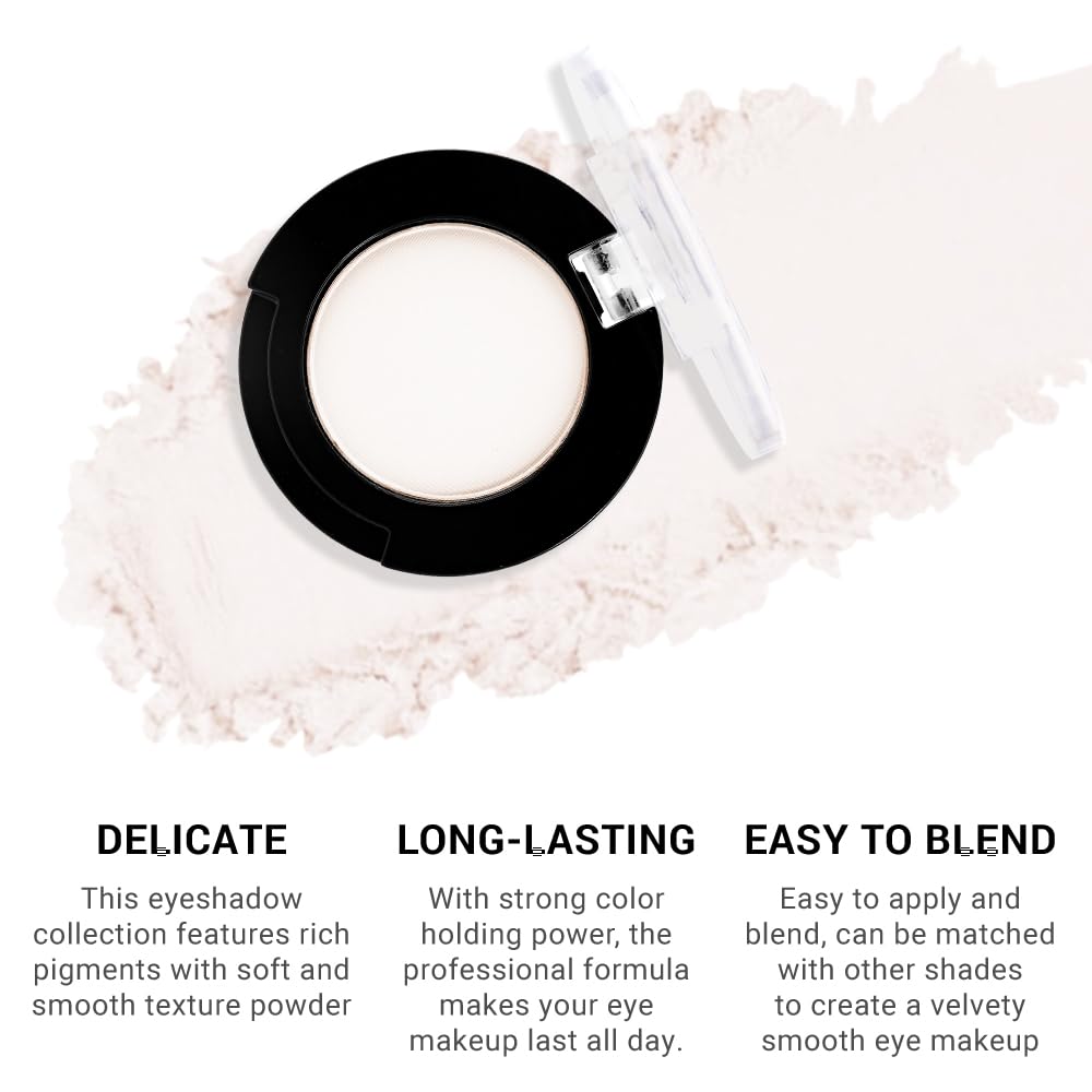 HHLTOH Natural ivory white shade on eyelid for everyday looks.
