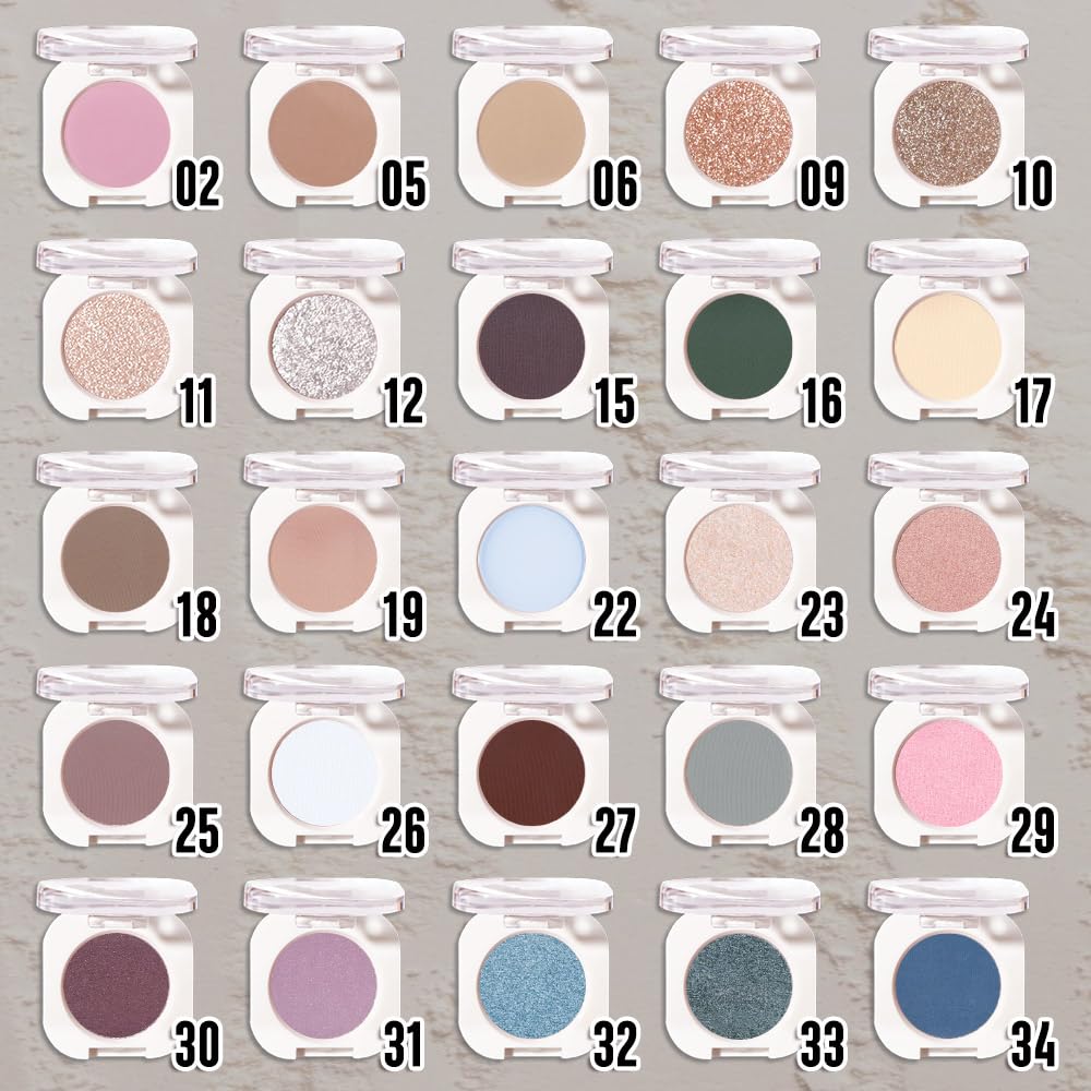 HHLTOH Slive shimmer single eyeshadow staying power, smudge-proof all-day wear