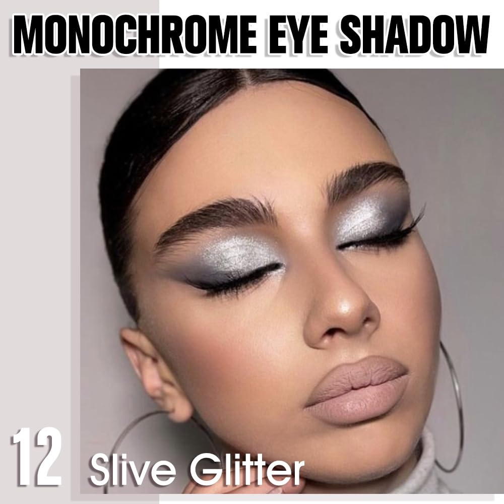 HHLTOH Slive glitter eyeshadow waterproof finish held through water and sweat
