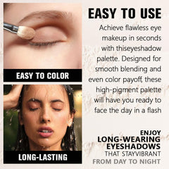 HHLTOH Smudge-Proof Eyeshadow quick-drying formula for all-day wear.