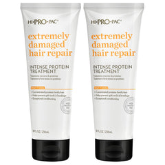 Hi-Pro-Pac Hair Mask 2-pack bottles show the intensive protein treatment for damaged hair.