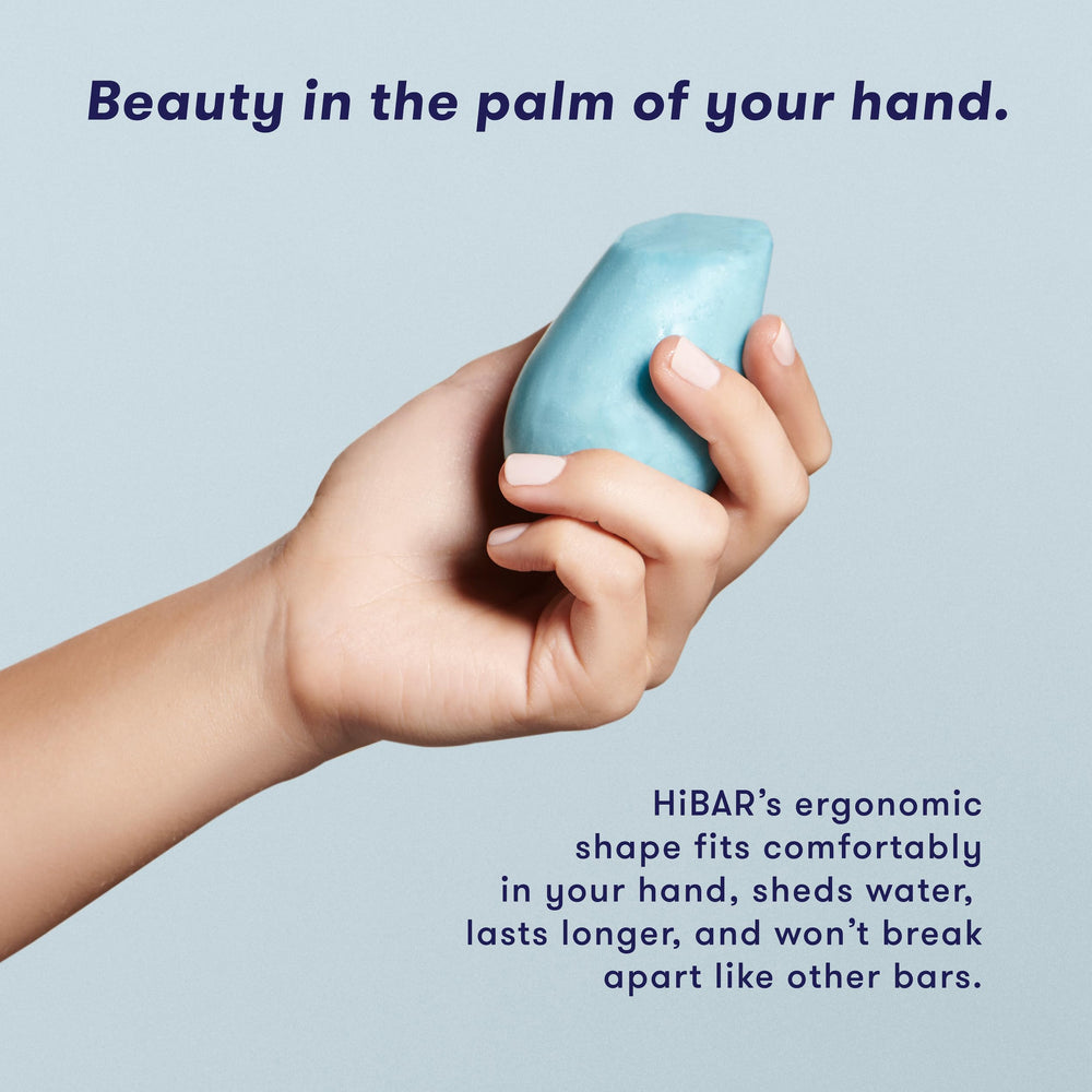 HIBAR conditioner bar eco-friendly ingredients label close-up