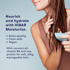 HIBAR conditioner bar ingredients close-up shows a natural formula