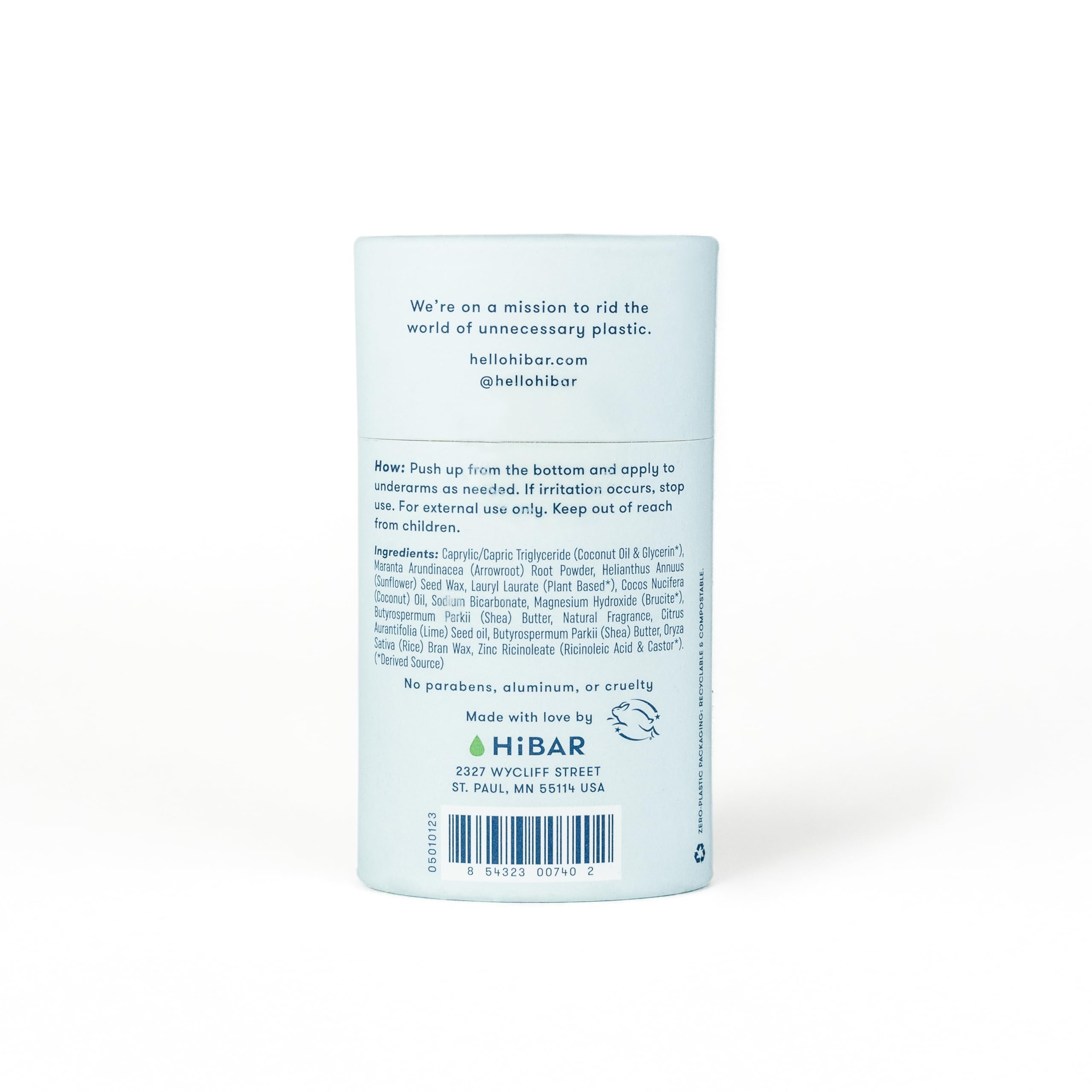 HIBAR plastic-free mission visuals highlight reducing waste while staying fresh.