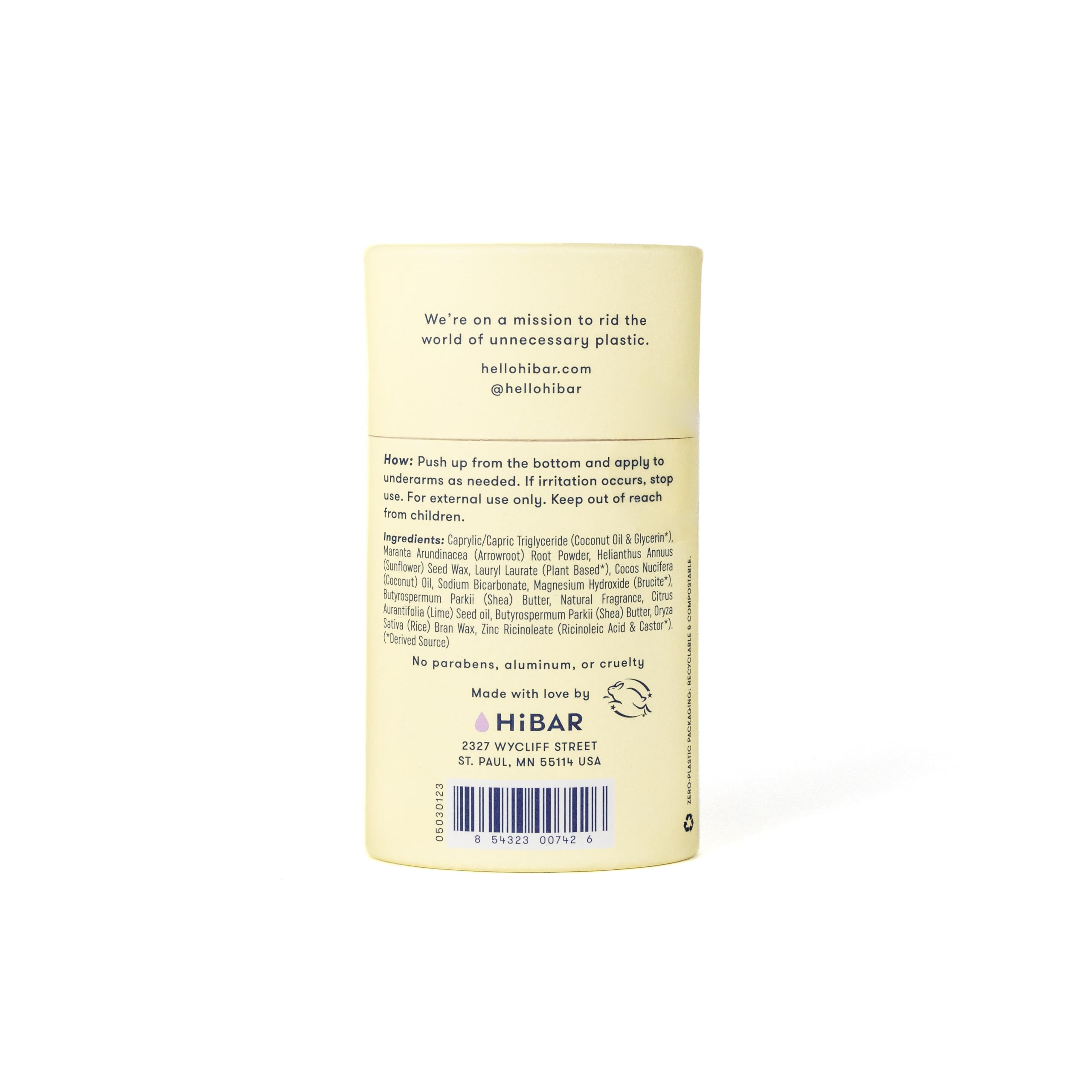 HIBAR eco-friendly recyclable packaging showing tubes that reduce plastic waste