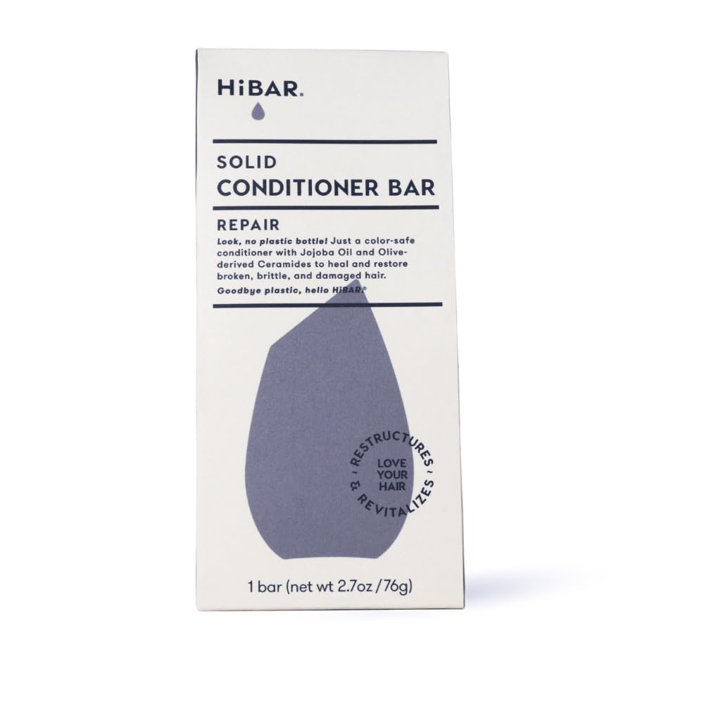HiBAR Repair Conditioner Bar packaged in vegan, plastic-free packaging