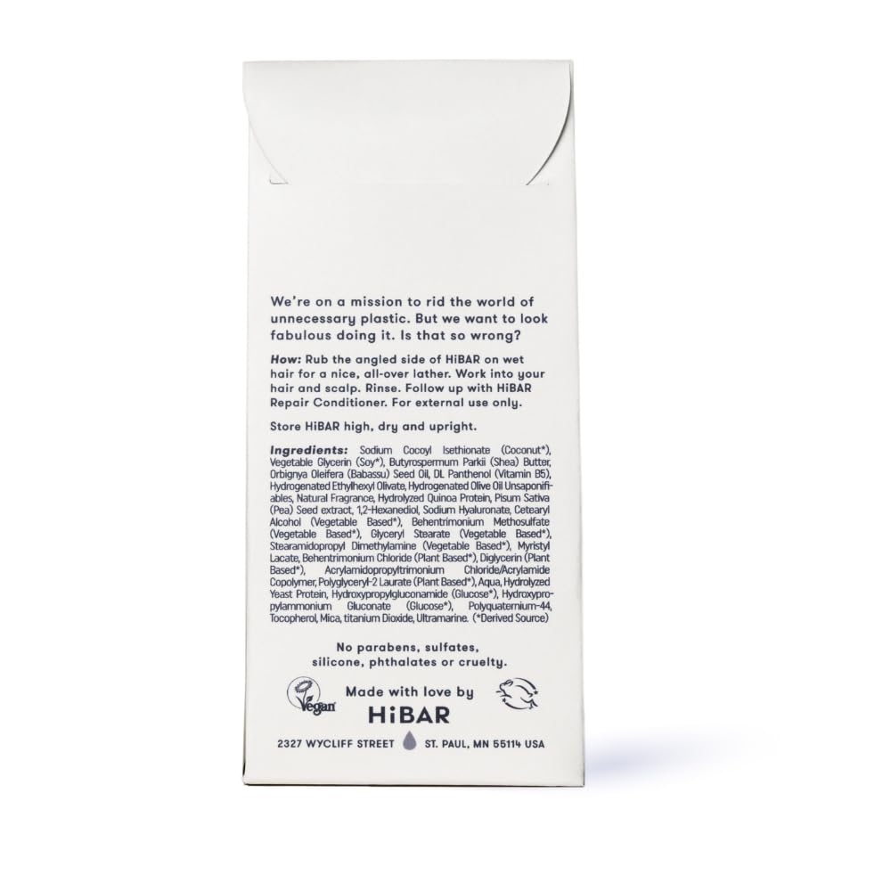 HIBAR Repair Shampoo Bar on wet hair for cleansing and nourishment