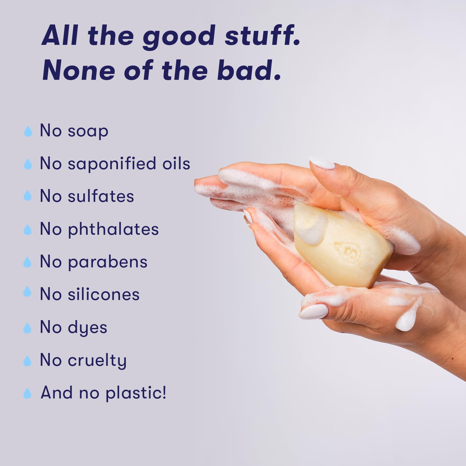 HIBAR Soothe Shampoo Bar highlights willow bark ingredient for exfoliating scalp care.