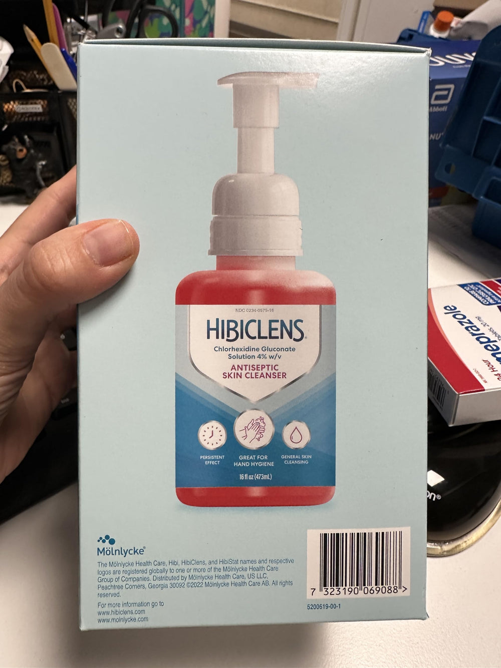 Hibiclens foaming lather in action for effective cleansing