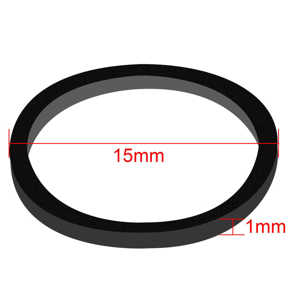 Hicarer mini black bands, 1 mm thick, flexible and gentle on hair.