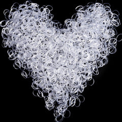 Hicarer mini clear bands for hair, 1mm thickness, ideal for braids.