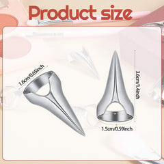 Hicarer stitch tool ring worn on thumb demonstrates easy handling during braiding sessions.