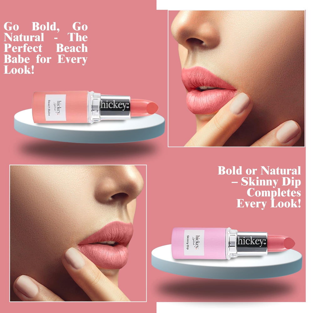 Hickey Beach Babe refill swatch shows soft pink tone