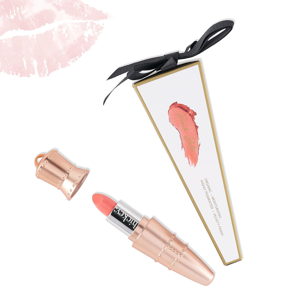 Vegan and gluten-free Beach Babe Coral lip refill ideal for clean beauty