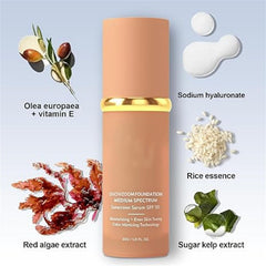 Swatch of Hicoolfun foundation color-changing technology for natural fit