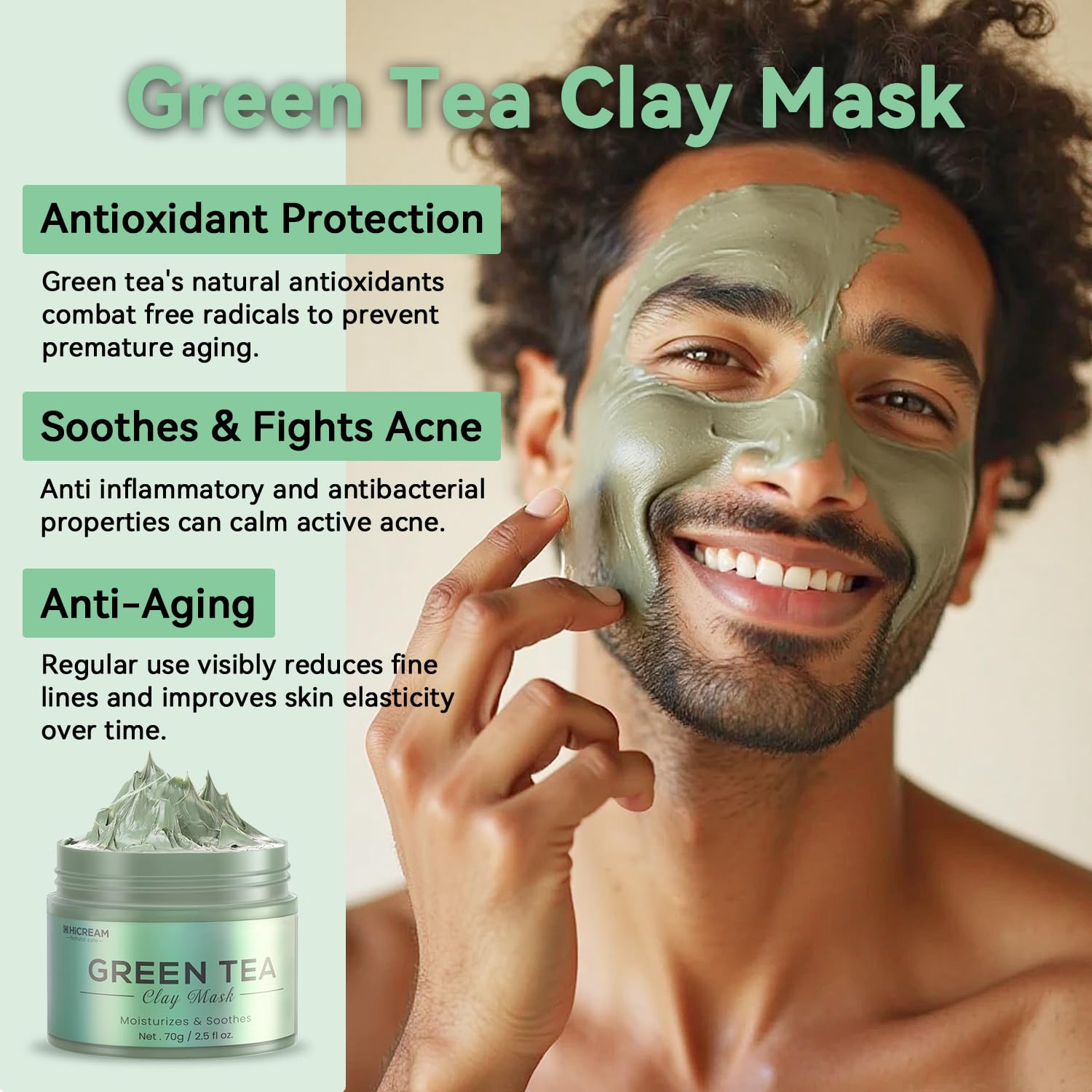 Hicream 3-piece set packaging image highlighting versatile at-home spa care.