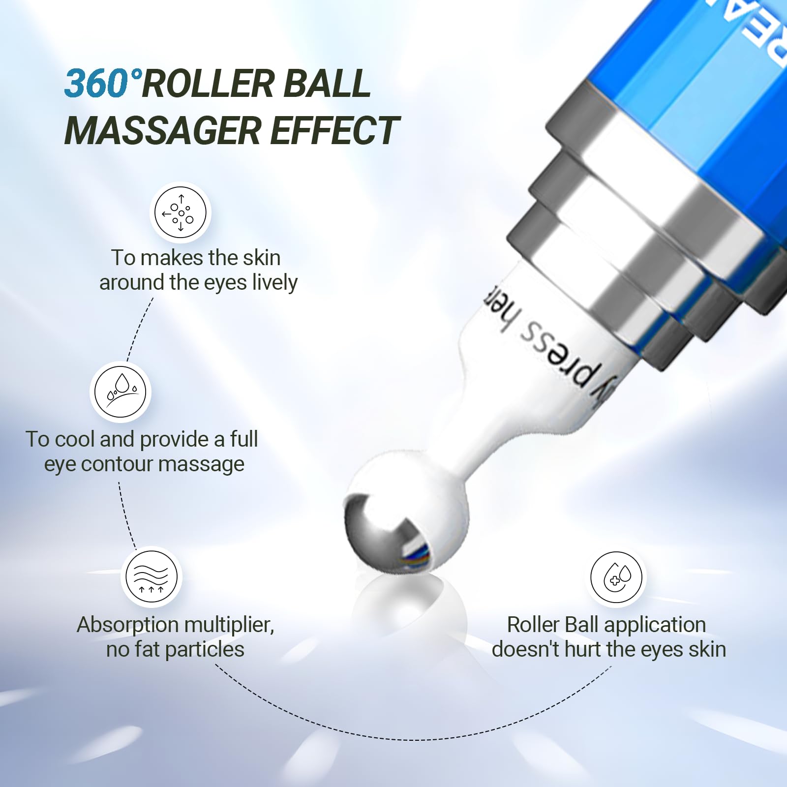 Hicream eye cream packaging shown in travel-size format for portability.
