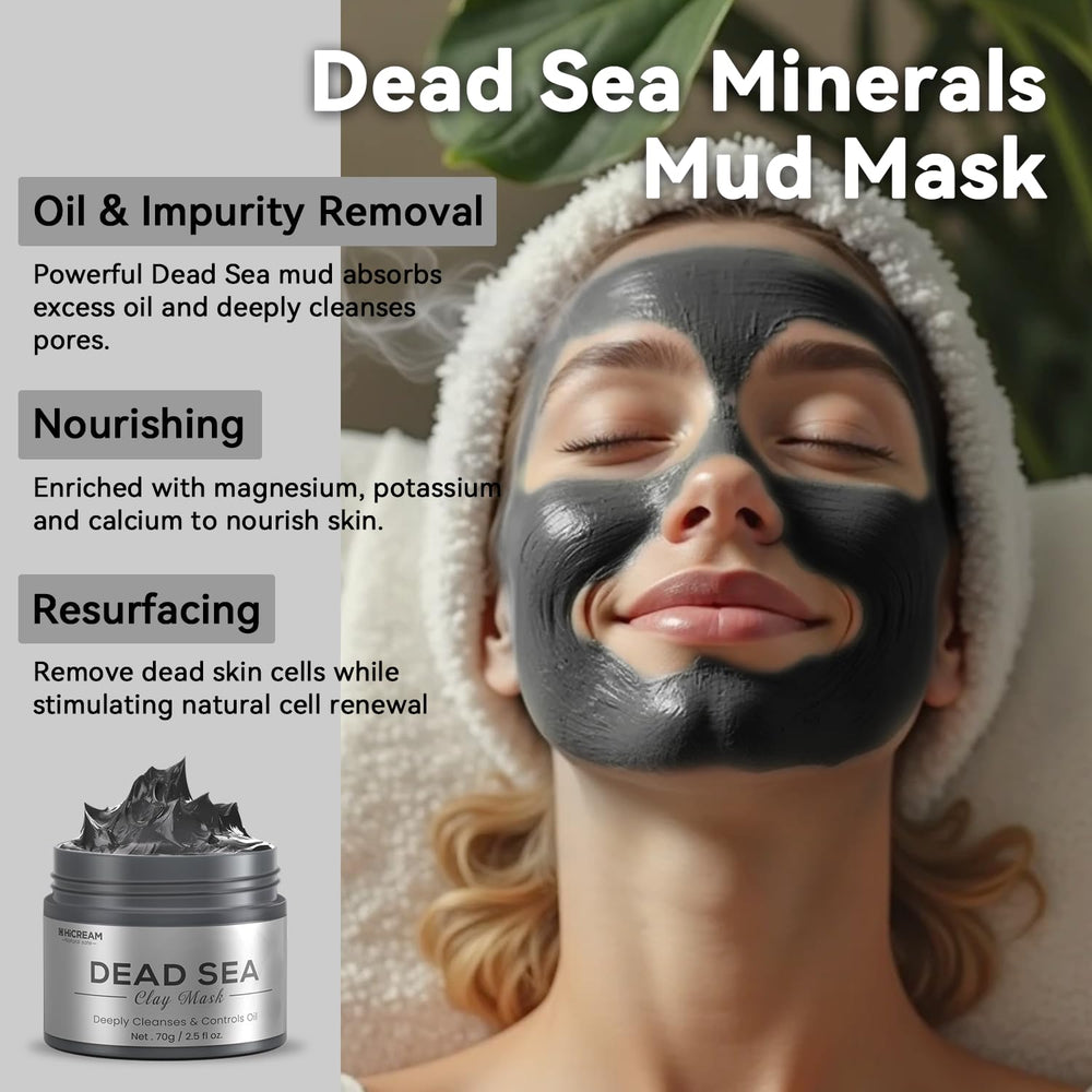 Hicream facial mask application photo showing simple 10-minute routine.