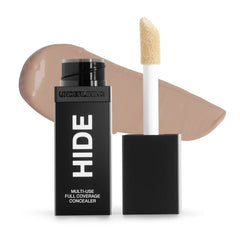Hide concealer bottle-pour shows a lightweight, blendable coverage.