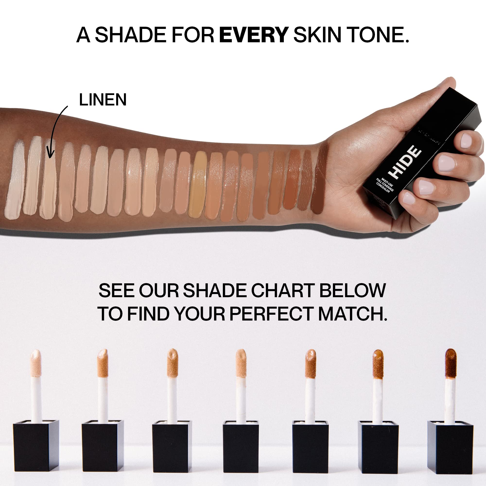 Hide Liquid Concealer applicator close-up demonstrates precise application for targeted spots.