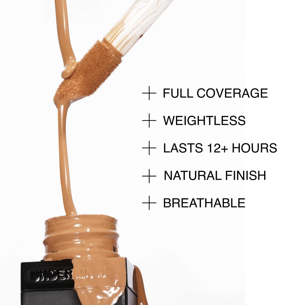 Hide Liquid Concealer packaging box highlights shade guide and oil-free formula.