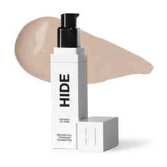 Hide Premium Liquid Foundation Linen bottle showing natural finish and buildable coverage