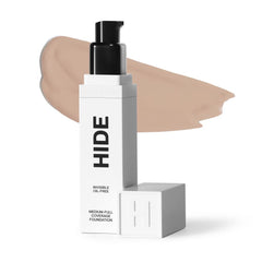Hide Premium Foundation Vanilla bottle with pump for all-day wear