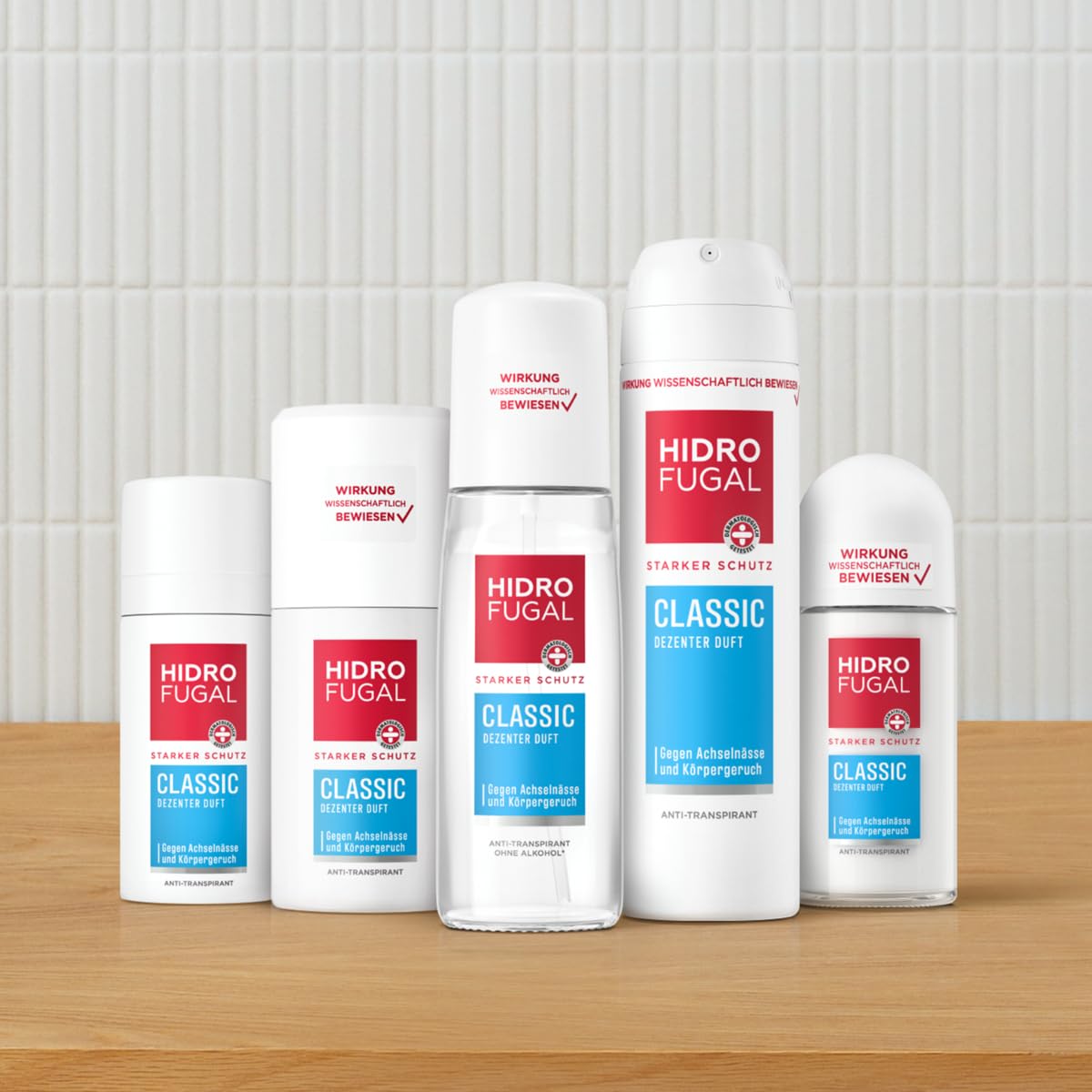 Hidrofugal Classic Atomiser dermatologically tested badge on label