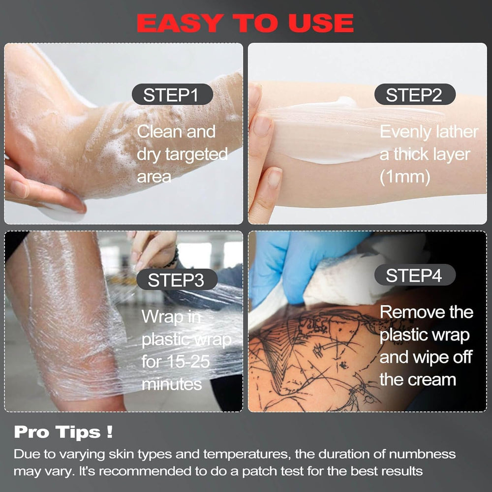 Hiekers vegan cruelty-free tattoo numbing cream suitable for sensitive skin