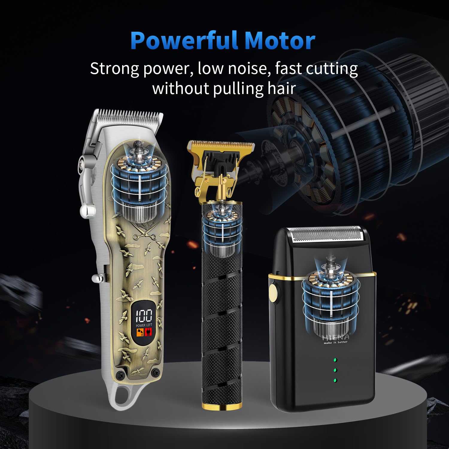 HIENA PRO adjustable lever close-up for precise fade control.