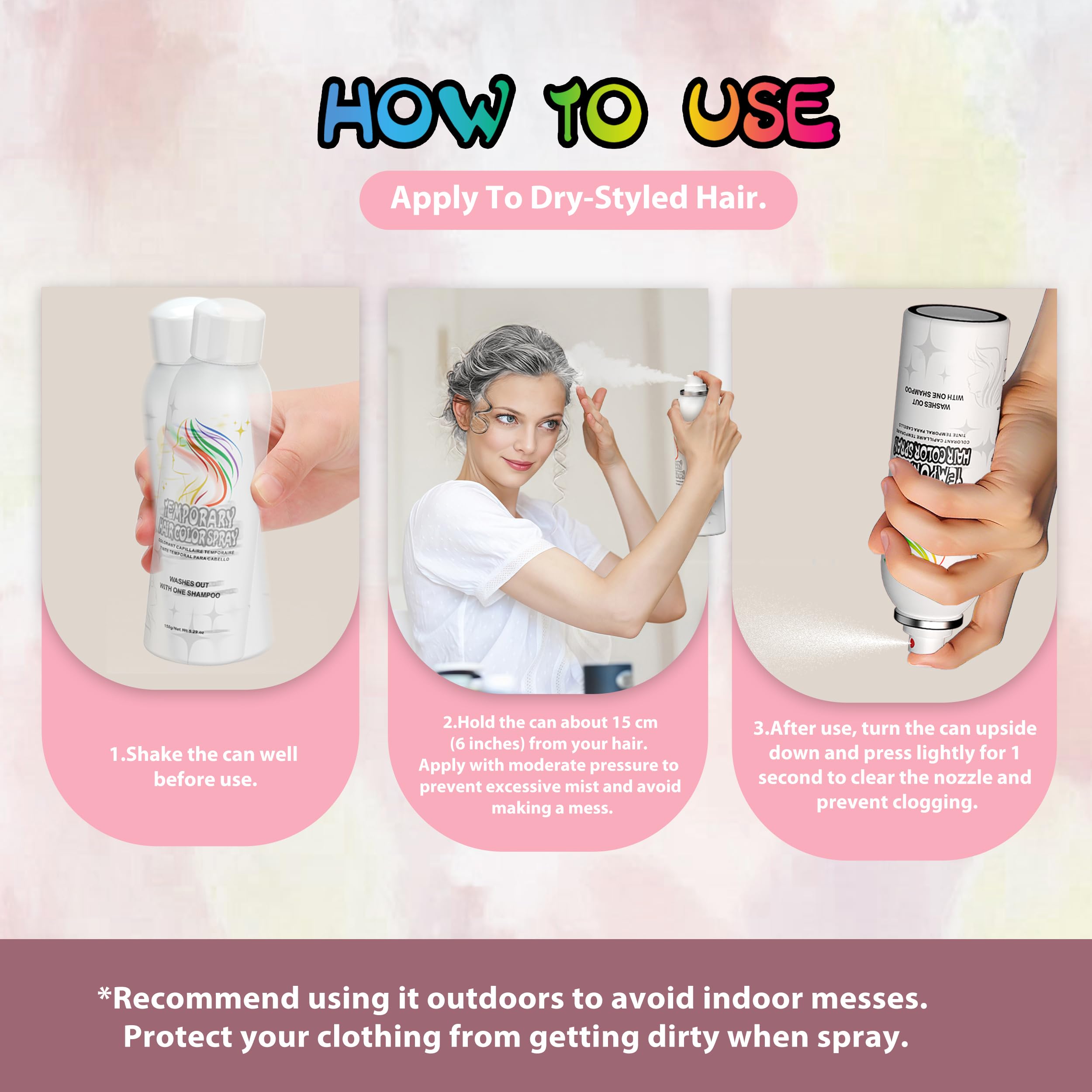 HIESGIE silver-white spray perfect for Halloween and cosplay looks