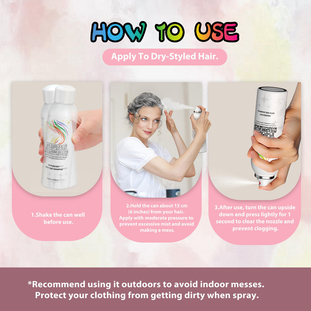 HIESGIE silver-white spray perfect for Halloween and cosplay looks