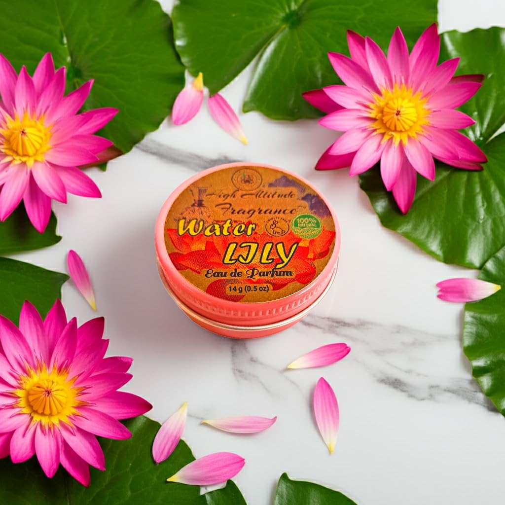 HIGH ALTITUDE FRAGRANCE Water Lily ingredients highlight plant oils and beeswax.