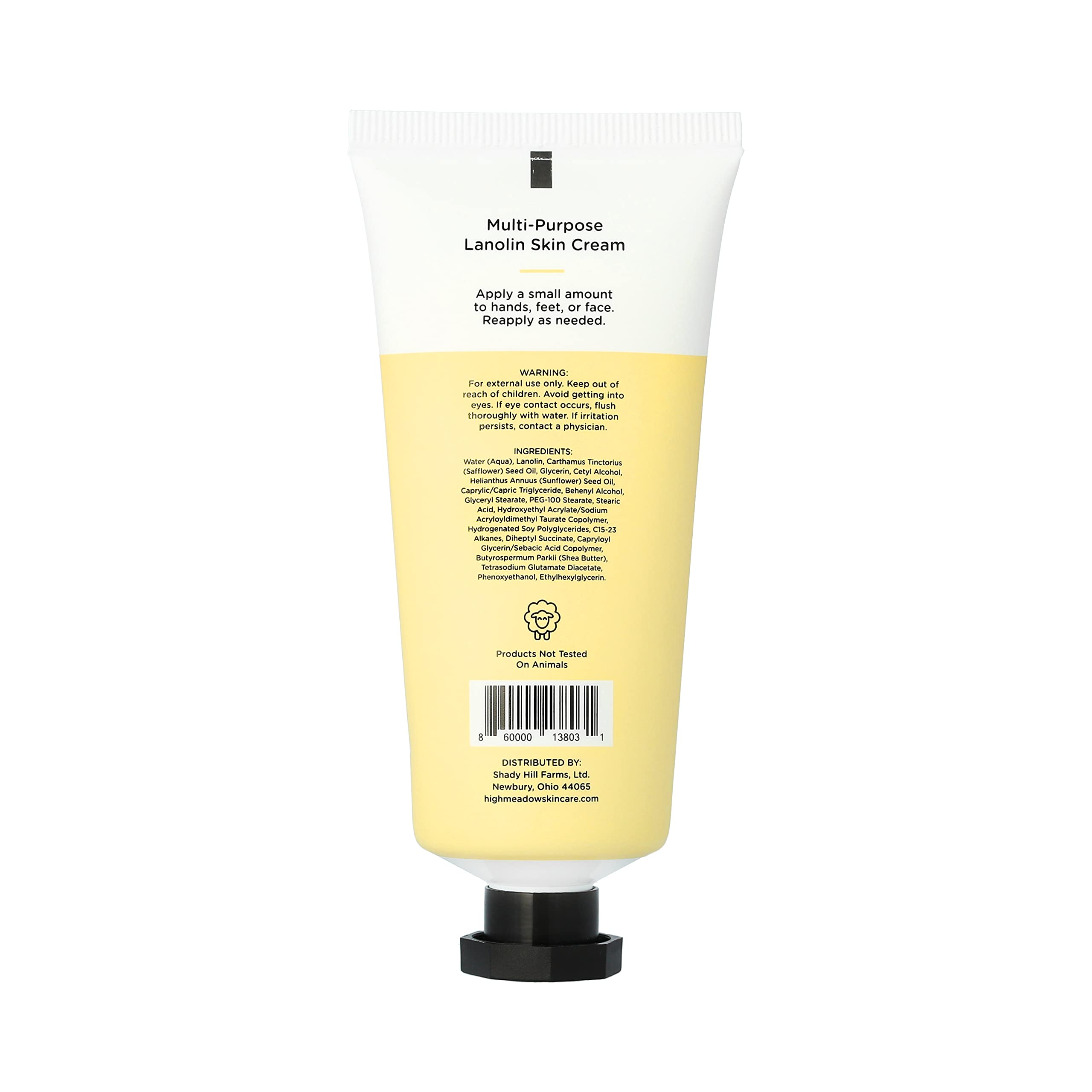 High Meadow Deep Hydration cream swirl displaying creamy texture for dry skin