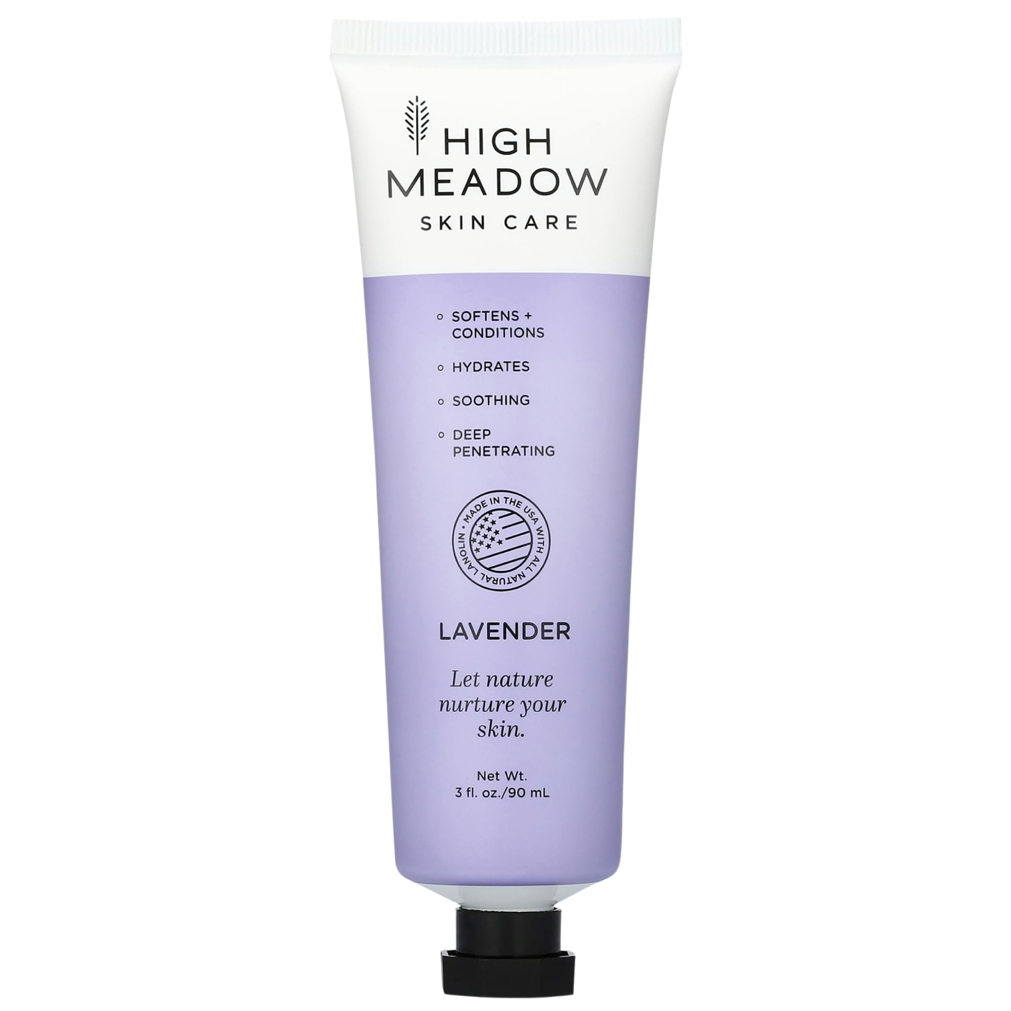 High Meadow Lanolin Skin Cream jar with lavender for rich hydration
