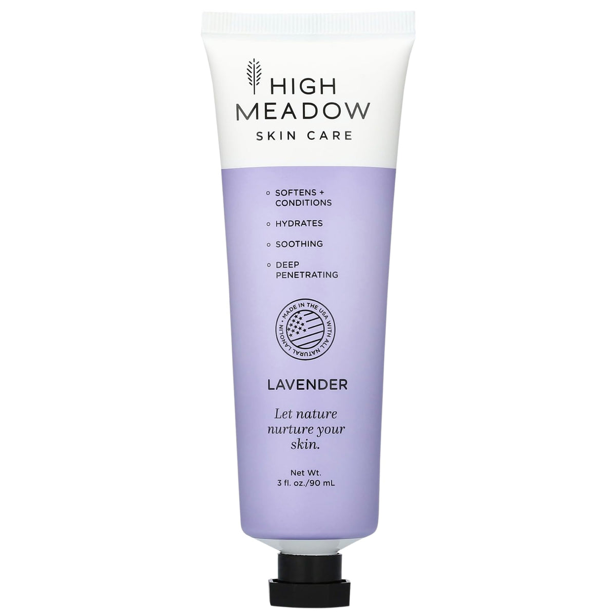 High Meadow Lanolin Skin Cream jar with lavender for rich hydration