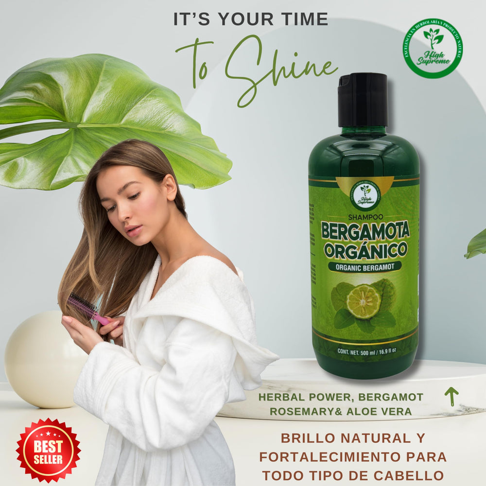 HIGH SUPREME daily-use shampoo bottle suitable for all hair types.