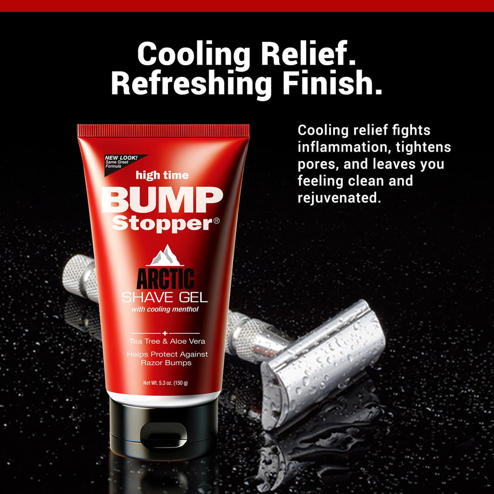 High Time Bump Stopper Arctic menthol application—refreshing shave sensation