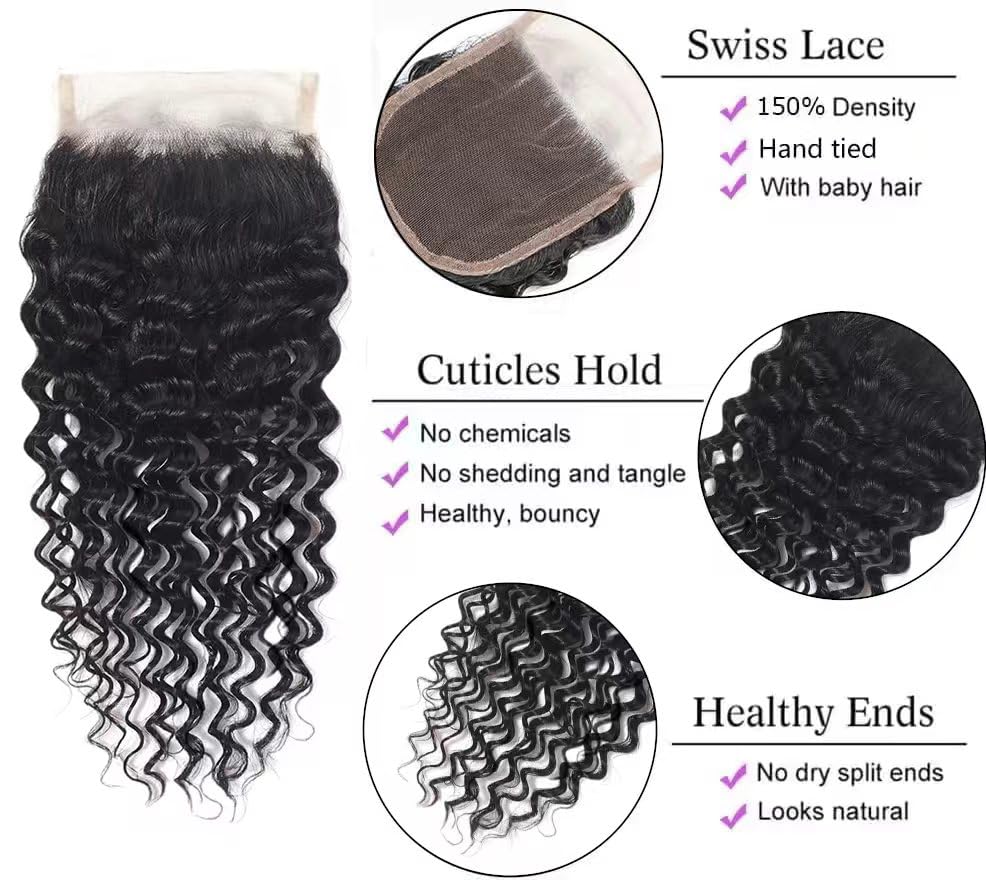 Higher Brazilian virgin hair deep wave extensions in natural black for versatile styling