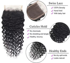 Higher Brazilian virgin hair deep wave extensions in natural black for versatile styling