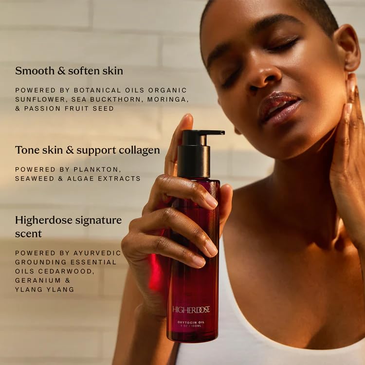 HigherDOSE Oxytocin Oil sea buckthorn fruit highlight nutrient-rich source.