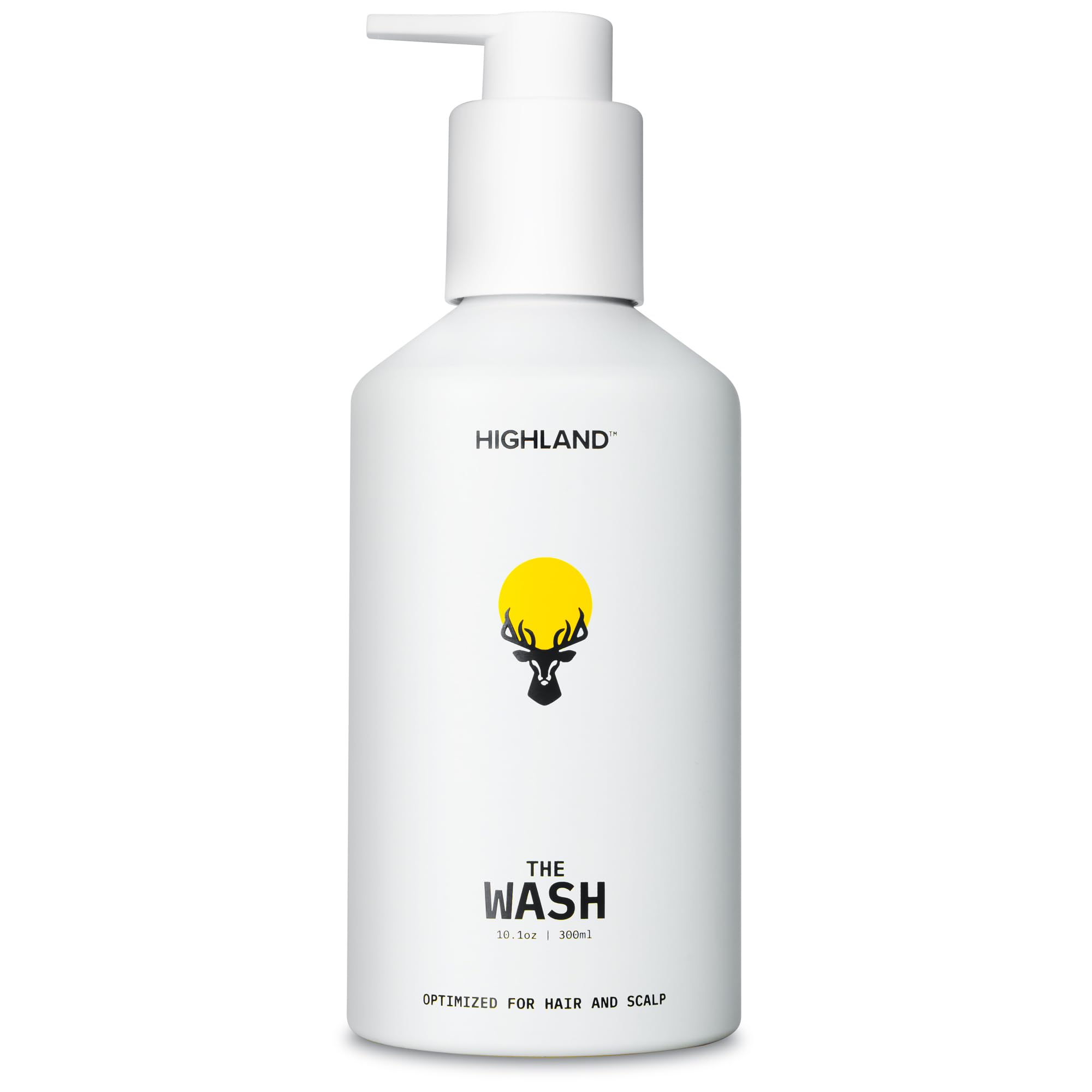 Highland The Wash bottle pour showing balanced scalp hydration.