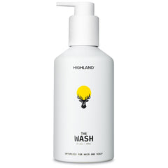 Highland The Wash bottle pour showing balanced scalp hydration.