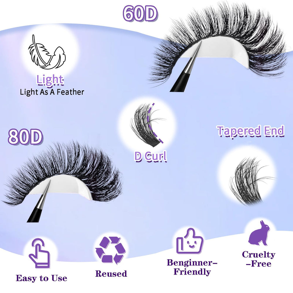Hiklasy durable, non-deformable lash clusters maintain curl and shape.