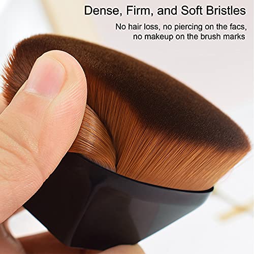 Hilareco flat-top kabuki brush with dense bristles for precise application.