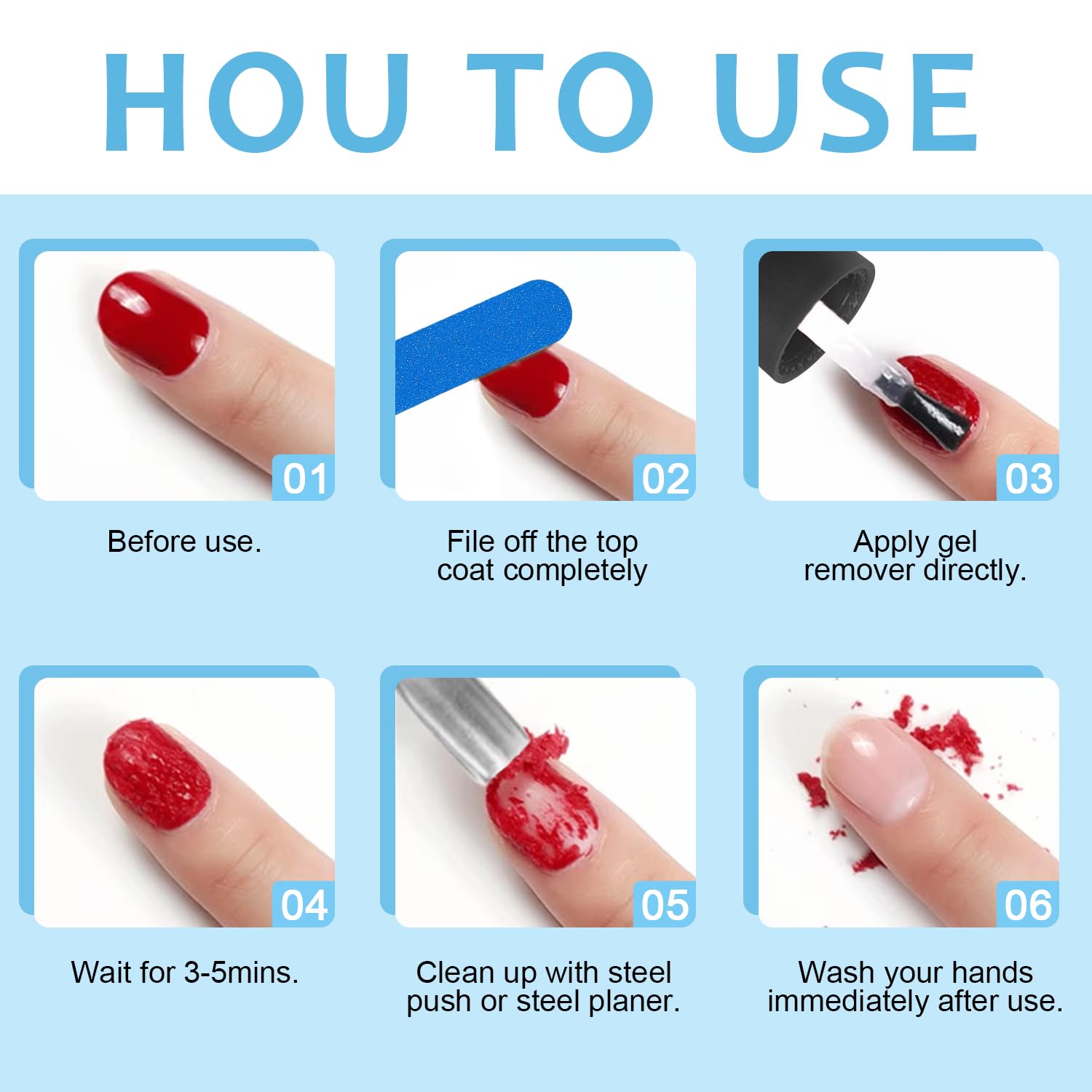HiLemon Quick Gel Remover spill prevention cap in action