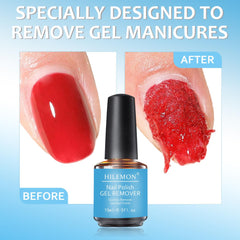 HiLemon Quick Gel Remover close-up bottle highlighting portable size